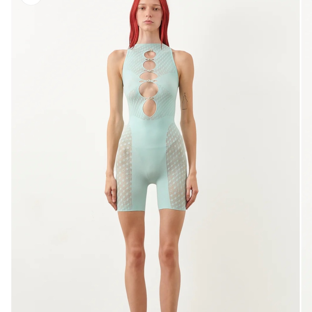 Poster Girl Jetta Jumpsuit in Soft Turquoise